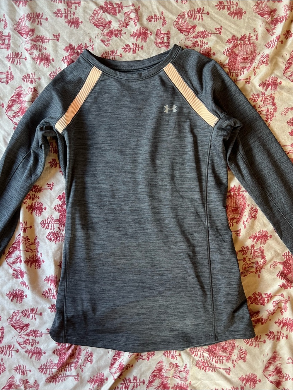 Under Armour Fleece-Lined Long Sleeve Grey Athletic Top